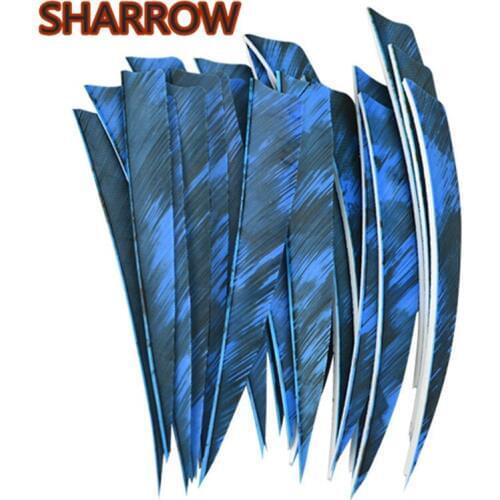 50Pcs 5" Archery Feathers Arrow Fletches Natural Turkey Fletching Shield Cut Arrow DIY Tools Arrow Hunting Shooting Accessories