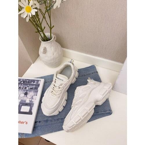 2021 spring new ladies all-match fashionable casual sneakers, thick-soled, breathable and comfortable