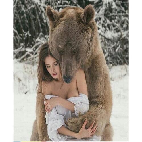 New Year 5D DIY Sale Beauty And The Beast Cotton Thread Painting Needlework Cross Stitch Embroidery Kits Home Decor XN1050