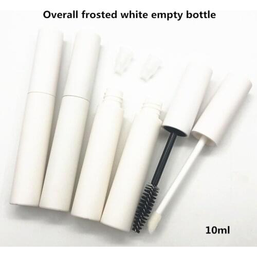 10ML Lip glaze tube Frosted white Lipgloss Tube DIY Mascara Growth Liquid Eyeliner Empty Bottle Cosmetic Packaging Material