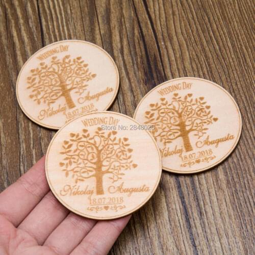 Personalized Circles The tree save the date magnet,Wooden Saved the Date, Wedding birthday baby bridal shower party favors gifts