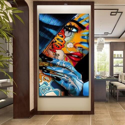Graffiti Women Portrait Oil Painting Poster And Prints Wall Decor For Living Room Canvas Painting Wall Art Picture Home Posters