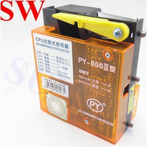 PY-800 3 Coin Acceptor Advanced Top Entry Mechanical Coin Selector coin Acceptor Vetical for VendingCPU comparison electronic