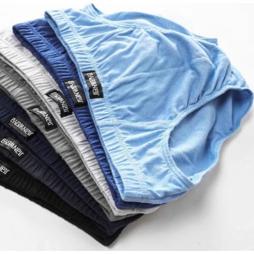 4pcs/Lot Mens Underwear Male Solid Briefs Underpants for Men Brief Cotton Panties Mens Bikini Pant Men Sexy Plus L-5XL