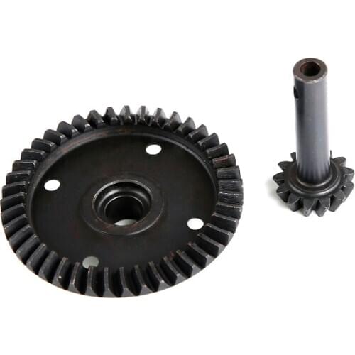 Hard Steel Helical Cut Front Differential Ring Gear and Pinion Gear for LOSI 5ive-T Rovan LT Truck SLT V5 Buggy and KM