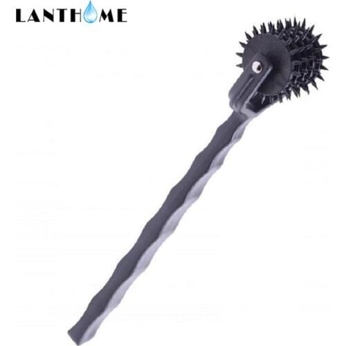 Prick 5 Row Spiked Wartenberg Pinwheel ,Pin-pricking Ensation Wheel Roller BDSM Torture Tool ,Sex Toys for Couple