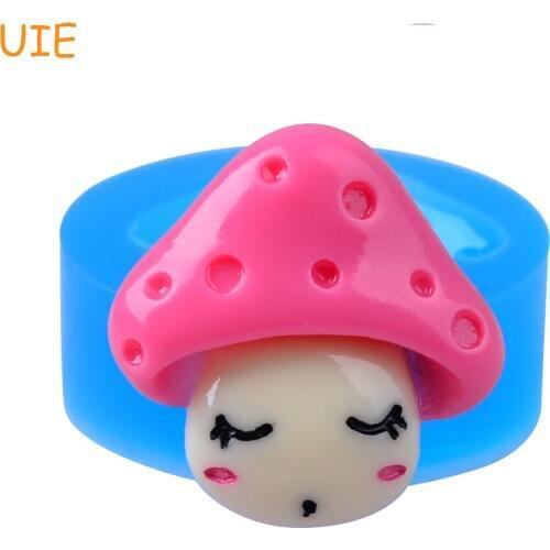 VYL062U 24.9mm Kawaii Mushroom Flexible Silicone Mold Cake Decoration, Fondant, Baking Tools, Cookie Biscuit, Resin, Clay, Candy