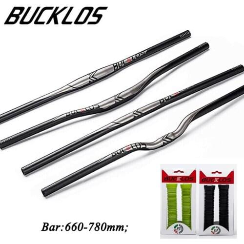BUCKLOS MTB Bike Handlebar 25.4/31.8mm Handlebar Clamp 660/720/780mm Mountain Bicycle Riser/Flat Bar Cycling Part