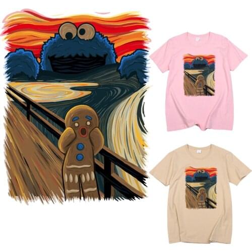 Funny Van Gogh Painting The Shouting The Cookie Muncher Graphic TShirt Harajuku Cartoon Print Tops Ulzzang Women Camisas Tee