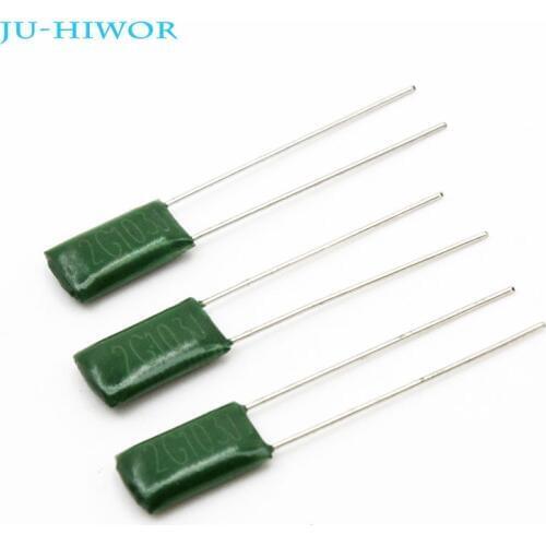 200pcs/lot 400V 10nF 2G103J Polyester Film Capacitors Through Hole DIP TOL:5