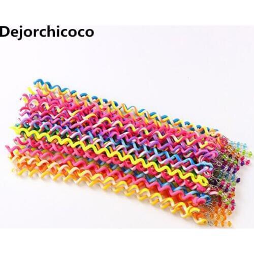6pcs/set Colorful Baby Grils Headbands Crystal Long Elastic Hair Bands Hairwear Girls Gift Hairbands Toddlers Hair Wear