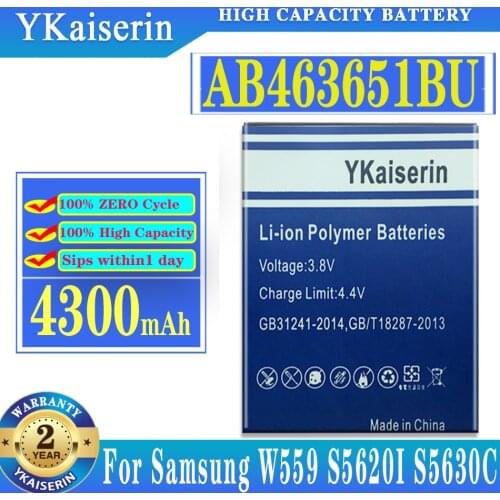 Battery AB463651BC AB463651BE AB463651BU For Samsung W559 S5620 S5630C C3200 F339 S5296 C3322 GT-C3530 GT-S5610 Battery + Track