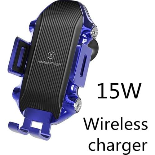 Wireless charger 15W Qi fast wireless charging car phone holder for iPhone 12 11Pro 8 8Plus Samsung S10 20 Huawei Mate30 Pro P40