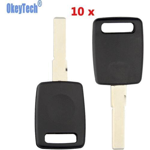 OkeyTech 10PCS/LOT Car Key Shell For Audi A4 A6 A3 A6 C5 C6 B8 B7 Q5 B5 Q7 A2 TT Auto Smart Key Blanks Transponder Key Fob