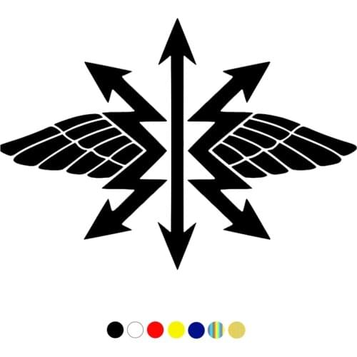 CS-272#Russian Signal Corps funny car sticker and decal silver/black vinyl auto car stickers on rear window