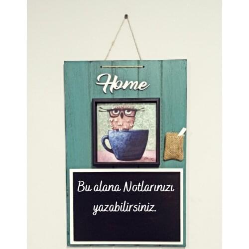 Wooden Blackboard Decorative Rope Strap Chalkboard Blue