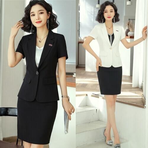 Formal Female Skirt Suits for Women Business Suits Ladies Black Blazer and Jacket Sets Work Wear Uniform OL Styles