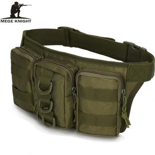 MEGE KNIGHT Outdoor Sports Camouflage Storage Triple Pockets Multifunctional Tactical Bag Outdoor Pouch Waist Bag Molle System