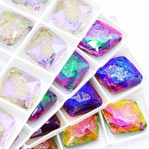 XiChuan Crystal Stone Diamond Necklace Pendants Women For Jewelry Crystal Making Accessories Pendants Shiny Glass Decorative