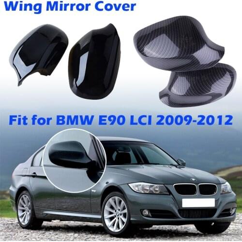 Wing Side Mirror Cover Cap Car Door RearvieW Mirrors Fit For BMW E90 E91 LCI 2009-2012,Car Accessories External