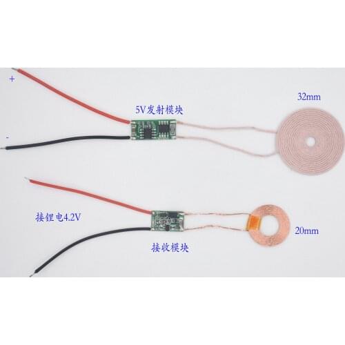 4.2V Lithium Battery Large to Small Wireless Charging Module Wireless Power Supply Module Chip Solution XKT-R04