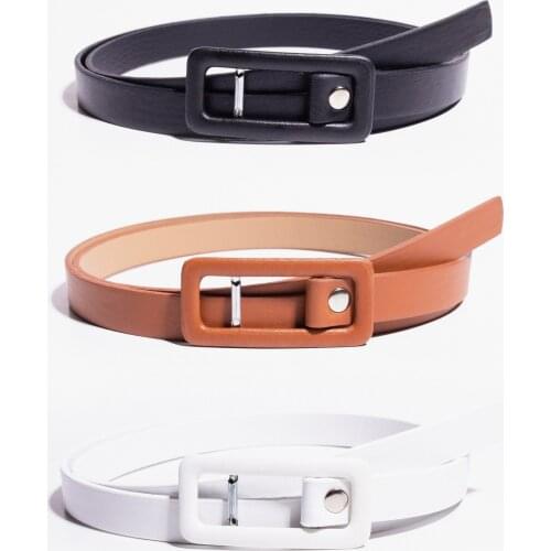 Womens Black 3'lü Rectangle Buckled Belt Set 3 Color Trend 2021 Fashion Women Belts