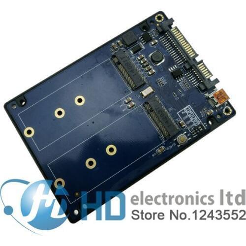 Free shipping Double NGFF SATA3.0 adapter SSDs riser M.2 2 ngff raid0 raid1 to usb3.0 enclosure