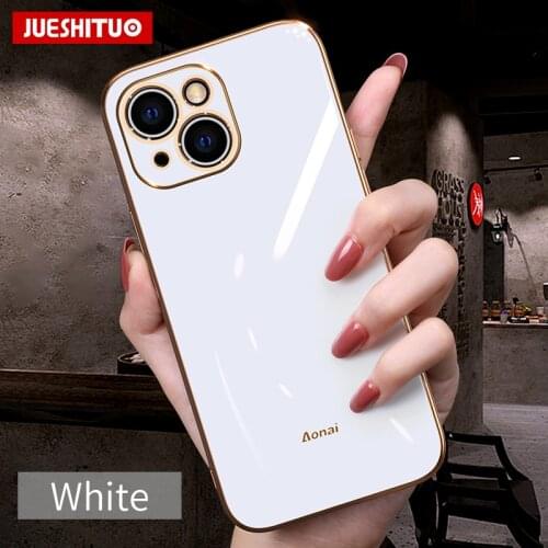 JUESHITUO For iPhone 12 Pro Max 11 Cute Candy Color Square Frame Shockproof Phone Case For iPhone 7 8 Plus XS Max X XR SE 2020