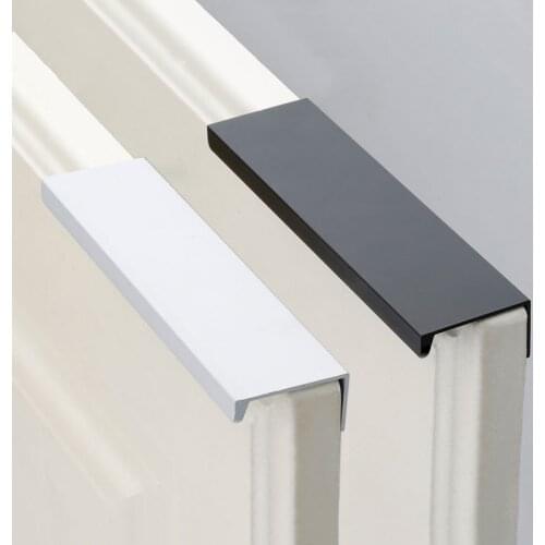 Drawer Knobs Invisible Stainless Steel Handles Simplicity Black Wardrobe Furniture Cabinet Square Hidden Knobs Pulls Handles