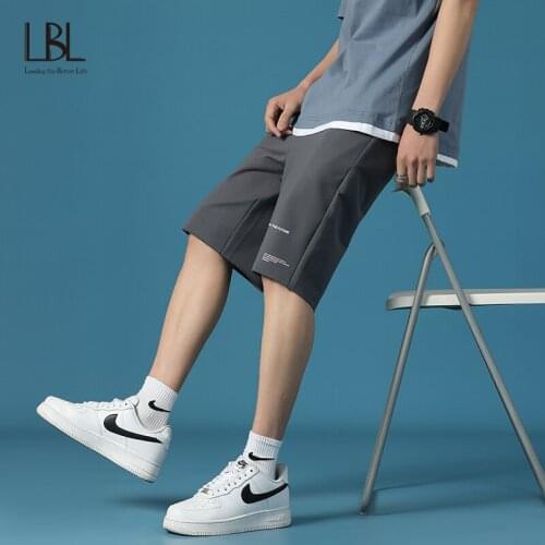 Summer New Mens Casual Trend Loose Letter Printing Shorts Male Breathable Sweatpants Large Size Man Five-point Pants Fashion