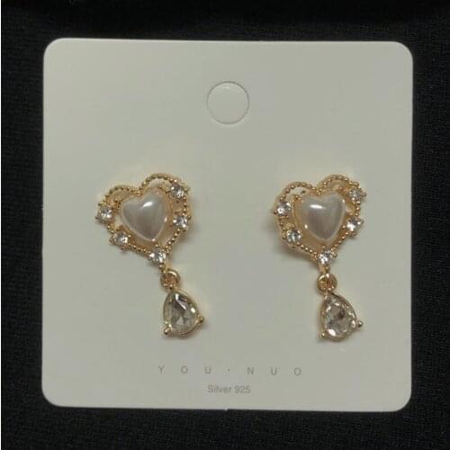 Vintage Temperament Korea Earrings Geometric Long Crystal Dangle Drop Earrings for women Jewelry