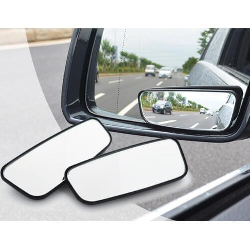 2PCS 360 Rotation Car Rear View Blind Spot Mirror Wide Angle Baby Auto Panoramic Dimming Side Rearview Convex Mirror Waterproof