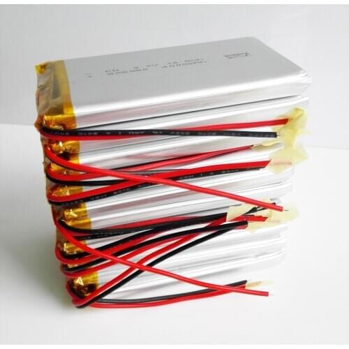 10 pcs 3.7V 4000mAh Lithium Polymer LiPo Rechargeable Battery For Power bank PSP PAD protable tablet PC laptop keyboard 805080