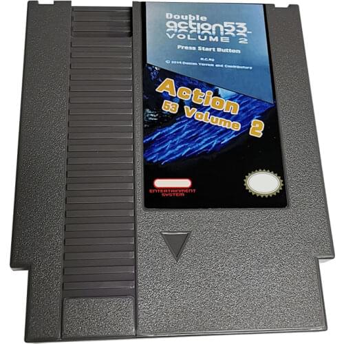 Action 53 Volume 2-Game Cartridge For NES Console 72 Pins 8bit Single card