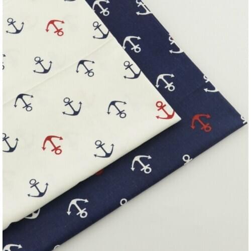 2 pieces 40cmx50cm 100% Cotton Fabric anchor design fat quarter fabrics quilting home textile sewing tecido patchwork