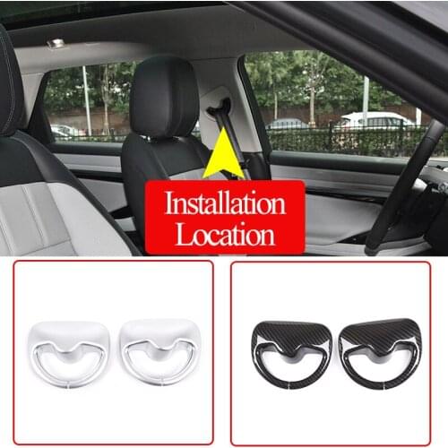 2 Pcs ABS Chrome Car Safety Belt Cover Trim For Land Rover Range Rover Evoque 2019 2020 Accessories