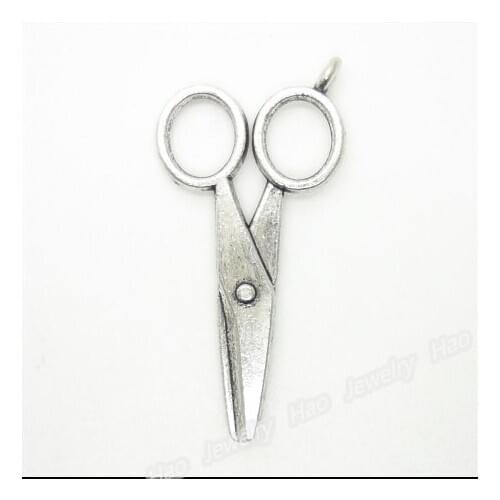 35 pcs Vintage Charms Scissors Pendant Antique silver Fit Bracelets Necklace DIY Metal Jewelry Making