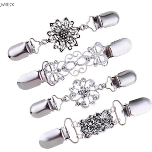 4 Pcs/set Fashion Women Cardigan Retro Duck Clip Sweater Blouse Shawl Clips Shirt Collar Clasps Brooch