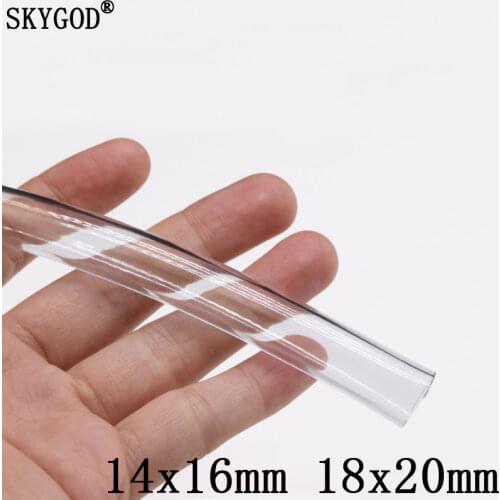 1M 14mm x 16mm PVC Tube Transparent Soft Pipe Antifreeze Oil Hose Garden Irrigation Soft Hose Plant Watering Pots Tube