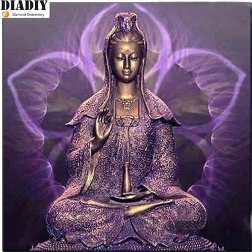 5d diy diamond painting icon diamond embroidery Buddha cross stitch pictures painting rhinestones mosaic craft