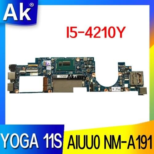 AIUU0 NM-A191 Laptop motherboard for Lenovo YOGA 11S Test original mainboard FRU:90004932 I5-4210Y