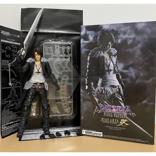 Anime Game Play Arts Kai Figure Final Fantasy Squall Leonhart FF VIII FF8 Peripherals Statue Model Playarts Toys 28CM