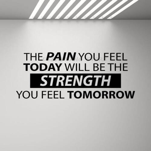 The Pain You Feel Today Will Be The Strength Wall Decal Sign Gym Quote Workout Poster Fitness Office Vinyl Sticker Decor 1588