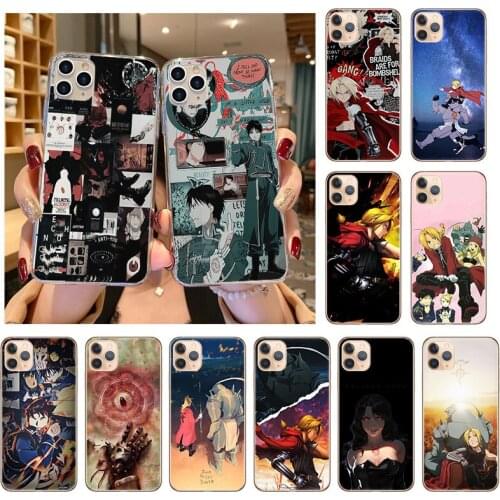 Fullmetal Alchemist Anime Silicone Phone Case For iPhone XR 12 11 Pro Max X XS Max 7 8 6 6S Plus 5S SE2020 TPU Soft Back Cover