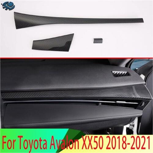 For Toyota Avalon XX50 2018 2019 Carbon Fiber Style Center console Interior Instrument Panel Around trim