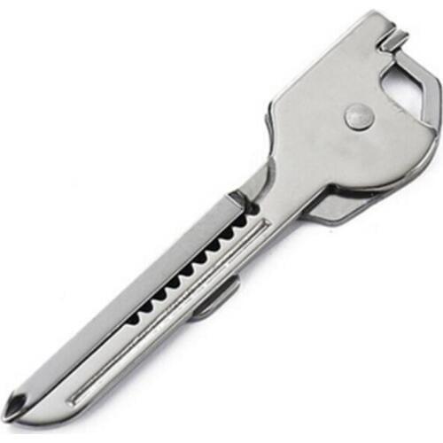 CHEAP ! STOCK 2PCS EDC Utili Key 6 in 1 Multi-Function Key Ring pocket gear Hand Tools Outdoor Rescue knives with package