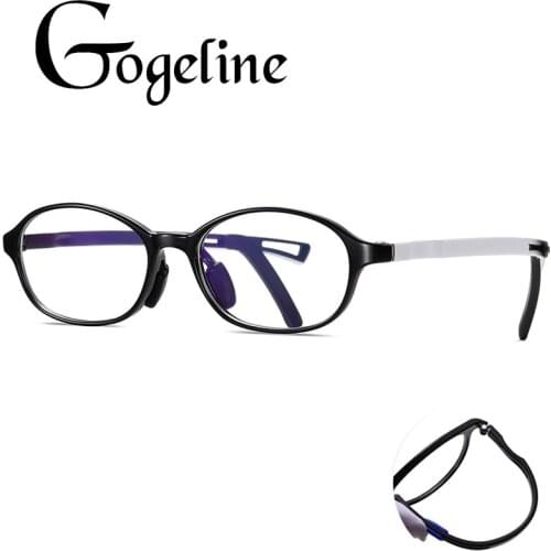 TR90 Anti Blue Light Kids Oval Glasses Frame Boys Girls Ultralight Optical Sepectacles For Children Computer Eyeglasses