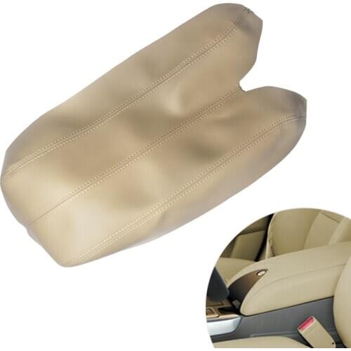 For Acura RDX 2007 2008 2009 2010 2011 2012 Microfiber Leather Center Console Lid Armrest Box Cover Protective Trim Beige