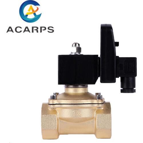Water Air Solenoid Valve with Timer 220v 110v 24v Normally Closed 3/8 1/2 3/4 1-1/4 1.5 2 Brass Electric Valve