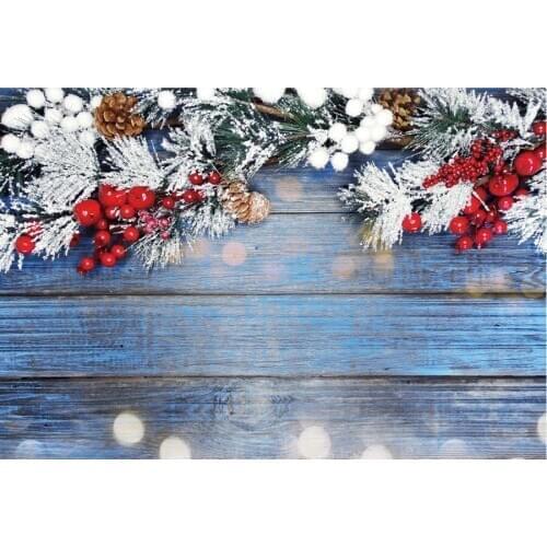 Christmas Backdrop Pine Tree Branch Snowflake Photography Background Family Xmas New Year Party Decor Photo Booth Studio Props